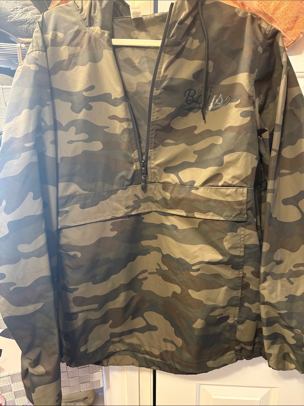 Men's Camouflage Pullover Jacket - Camo Green